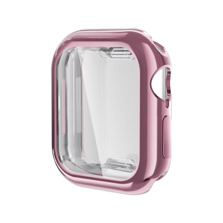 For Apple Watch Series 10 42mm Full Coverage TPU Electroplated Watch Case(Pink) - Watch Cases by PMC TechLife | Online Shopping South Africa | PMC TechLife | Buy Now Pay Later Mobicred