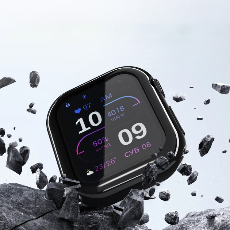 For Apple Watch Series 10 46mm Full Coverage TPU Electroplated Watch Case(Transparent) - Watch Cases by PMC TechLife | Online Shopping South Africa | PMC TechLife | Buy Now Pay Later Mobicred