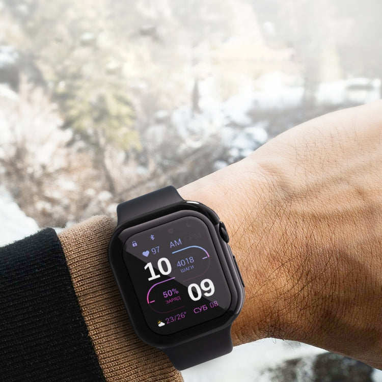 For Apple Watch Series 10 46mm Full Coverage TPU Electroplated Watch Case(Black) - Watch Cases by PMC TechLife | Online Shopping South Africa | PMC TechLife | Buy Now Pay Later Mobicred