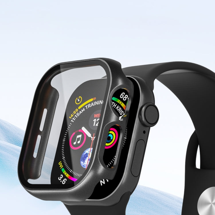 For Apple Watch Series 10 42mm Tempered Glass Film Integrated PC Watch Case(Red) - Watch Cases by PMC TechLife | Online Shopping South Africa | PMC TechLife | Buy Now Pay Later Mobicred
