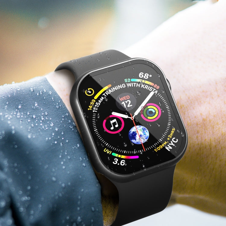 For Apple Watch Series 10 46mm Tempered Glass Film Integrated PC Watch Case(Black) - Watch Cases by PMC TechLife | Online Shopping South Africa | PMC TechLife | Buy Now Pay Later Mobicred