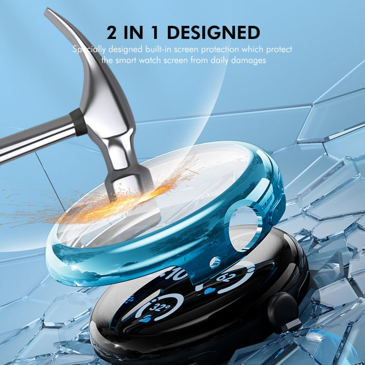 For Google Pixel Watch 3 45mm ENKAY Hat-Prince Full Coverage Electroplated Soft TPU Case with Screen Protection(Gun Color) - free shipping - PMc TechLife - Order now!