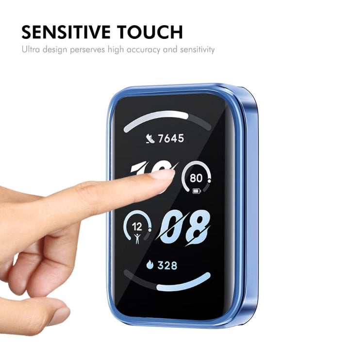 For Honor Band 9 ENKAY Hat-Prince Full Coverage Electroplated Soft TPU Case with Screen Protection(Silver) - free shipping - PMc TechLife - Order now!