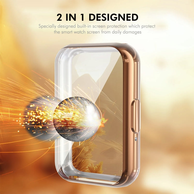 For Samsung Galaxy Fit3 ENKAY Hat-Prince Full Coverage Electroplated Soft TPU Case with Screen Protection(Rose Gold) - free shipping - PMc TechLife - Order now!