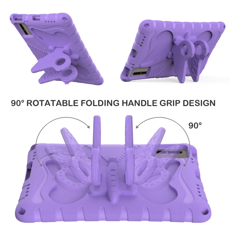 For Lenovo Tab M11 / Xiaoxin Pad 11 2024 Butterfly Bracket EVA Shockproof Tablet Case(Light Purple) - Lenovo by PMC Jewellery | Online Shopping South Africa | PMC Jewellery | Buy Now Pay Later Mobicred