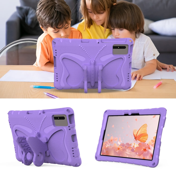For Lenovo Tab M11 / Xiaoxin Pad 11 2024 Butterfly Bracket EVA Shockproof Tablet Case(Light Purple) - Lenovo by PMC Jewellery | Online Shopping South Africa | PMC Jewellery | Buy Now Pay Later Mobicred