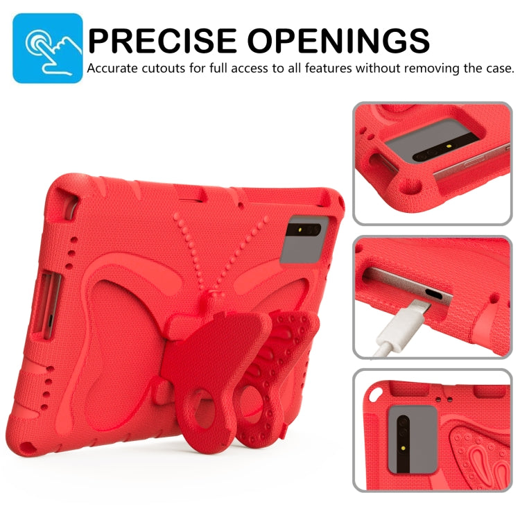 For Lenovo Tab M11 / Xiaoxin Pad 11 2024 Butterfly Bracket EVA Shockproof Tablet Case(Red) - Lenovo by PMC Jewellery | Online Shopping South Africa | PMC Jewellery | Buy Now Pay Later Mobicred