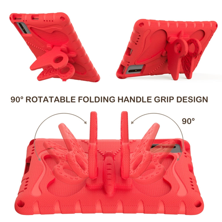 For Lenovo Tab M11 / Xiaoxin Pad 11 2024 Butterfly Bracket EVA Shockproof Tablet Case(Red) - Lenovo by PMC Jewellery | Online Shopping South Africa | PMC Jewellery | Buy Now Pay Later Mobicred