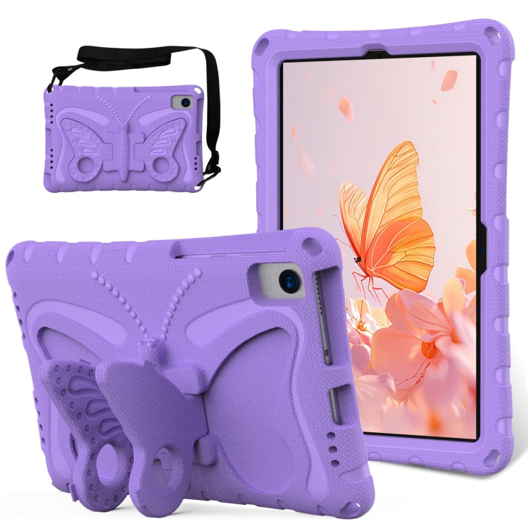 For Lenovo Tab M10 Plus TB-X606F 10.3 Butterfly Bracket EVA Shockproof Tablet Case(Light Purple) - Lenovo by PMC TechLife | Online Shopping South Africa | PMC TechLife | Buy Now Pay Later Mobicred