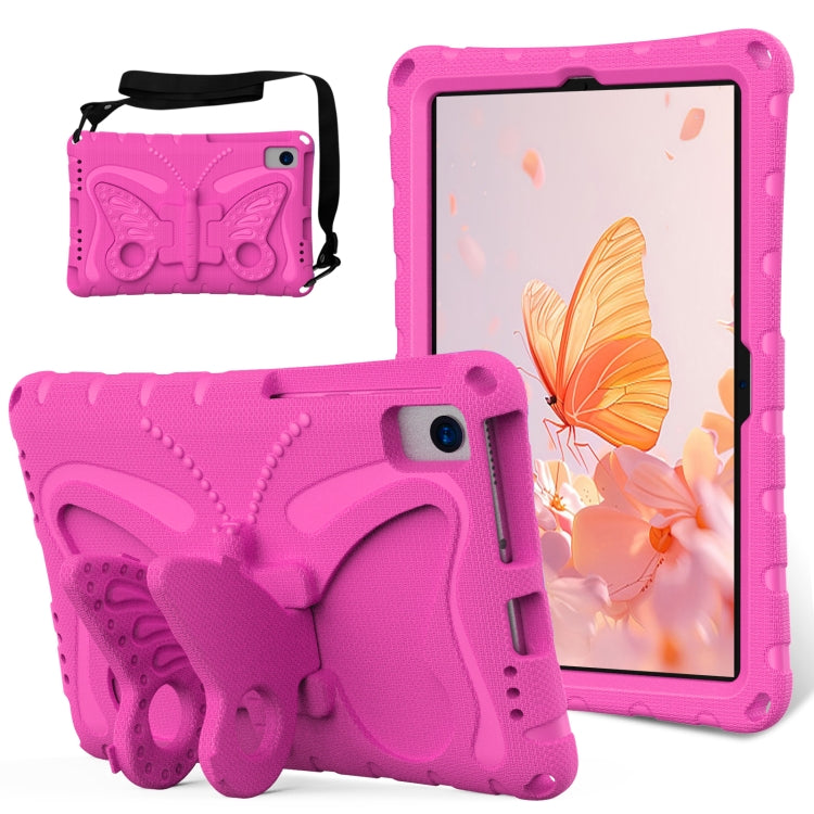 For Lenovo Tab M10 Plus TB-X606F 10.3 Butterfly Bracket EVA Shockproof Tablet Case(RoseRed) - Lenovo by PMC TechLife | Online Shopping South Africa | PMC TechLife | Buy Now Pay Later Mobicred