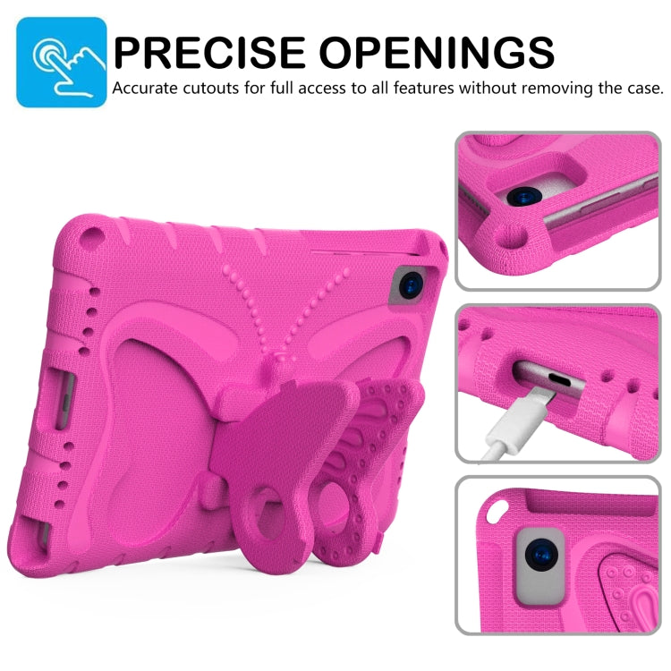 For Lenovo Tab M10 Plus TB-X606F 10.3 Butterfly Bracket EVA Shockproof Tablet Case(RoseRed) - Lenovo by PMC TechLife | Online Shopping South Africa | PMC TechLife | Buy Now Pay Later Mobicred