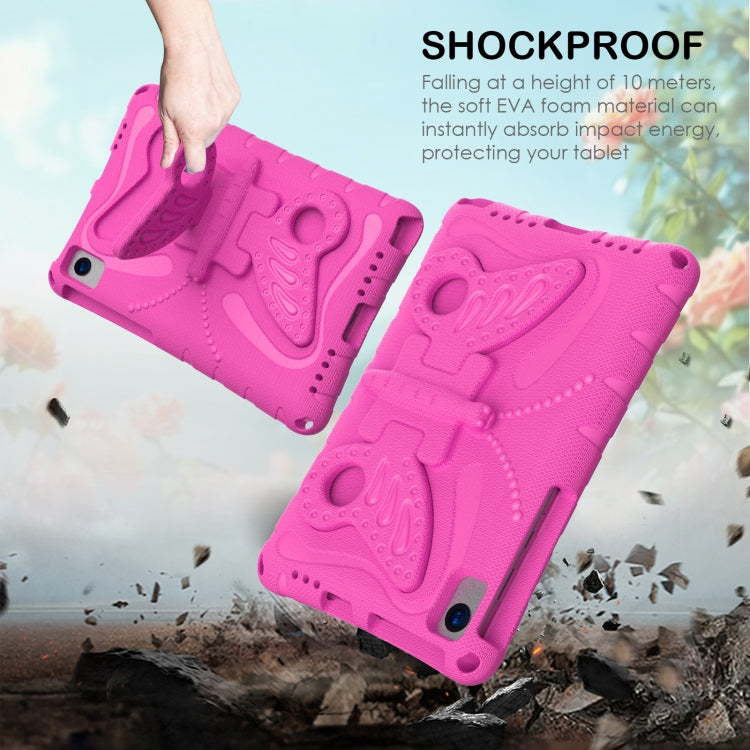 For Lenovo Tab M10 Plus TB-X606F 10.3 Butterfly Bracket EVA Shockproof Tablet Case(RoseRed) - Lenovo by PMC TechLife | Online Shopping South Africa | PMC TechLife | Buy Now Pay Later Mobicred