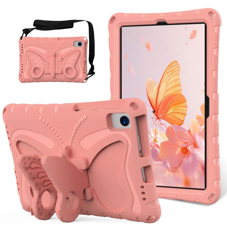 For Lenovo Tab K10 TB-X6C6F 10.3 Butterfly Bracket EVA Shockproof Tablet Case(Pink Orange) - Lenovo by PMC TechLife | Online Shopping South Africa | PMC TechLife | Buy Now Pay Later Mobicred
