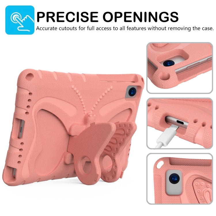 For Lenovo Tab K10 TB-X6C6F 10.3 Butterfly Bracket EVA Shockproof Tablet Case(Pink Orange) - Lenovo by PMC TechLife | Online Shopping South Africa | PMC TechLife | Buy Now Pay Later Mobicred