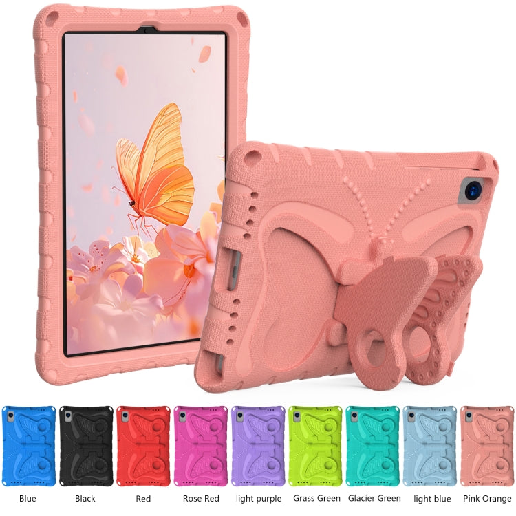 For Lenovo Tab K10 TB-X6C6F 10.3 Butterfly Bracket EVA Shockproof Tablet Case(Pink Orange) - Lenovo by PMC TechLife | Online Shopping South Africa | PMC TechLife | Buy Now Pay Later Mobicred