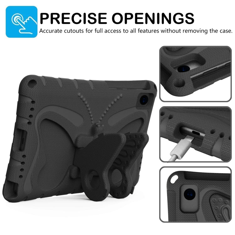 For Lenovo Tab K10 TB-X6C6F 10.3 Butterfly Bracket EVA Shockproof Tablet Case(Black) - Lenovo by PMC TechLife | Online Shopping South Africa | PMC TechLife | Buy Now Pay Later Mobicred