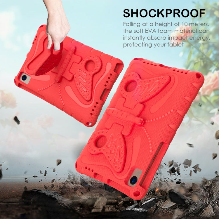 For Lenovo Tab K10 TB-X6C6F 10.3 Butterfly Bracket EVA Shockproof Tablet Case(Red) - Lenovo by PMC TechLife | Online Shopping South Africa | PMC TechLife | Buy Now Pay Later Mobicred