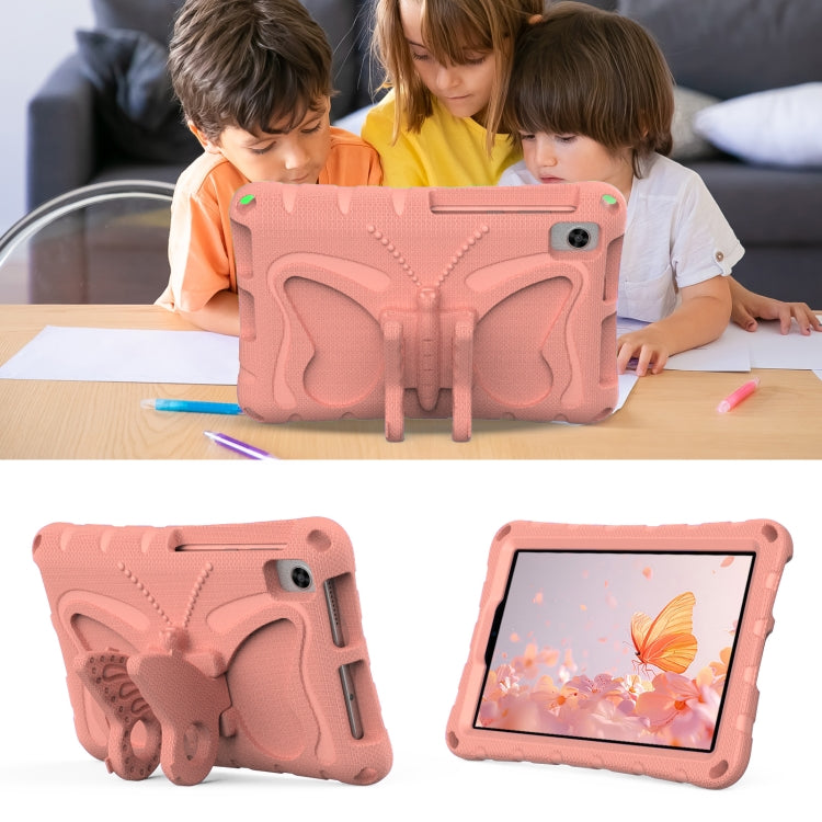 For Lenovo Tan M8 Gen4 8.0 2023 Butterfly Bracket EVA Shockproof Tablet Case(Pink Orange) - Lenovo by PMC TechLife | Online Shopping South Africa | PMC TechLife | Buy Now Pay Later Mobicred