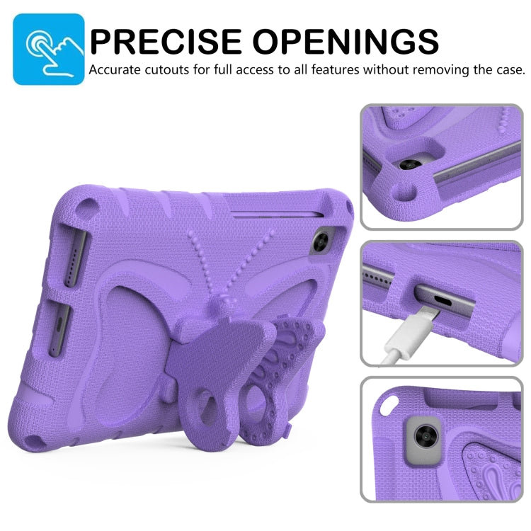 For Lenovo Tan M8 Gen4 8.0 2023 Butterfly Bracket EVA Shockproof Tablet Case(Light Purple) - Lenovo by PMC TechLife | Online Shopping South Africa | PMC TechLife | Buy Now Pay Later Mobicred