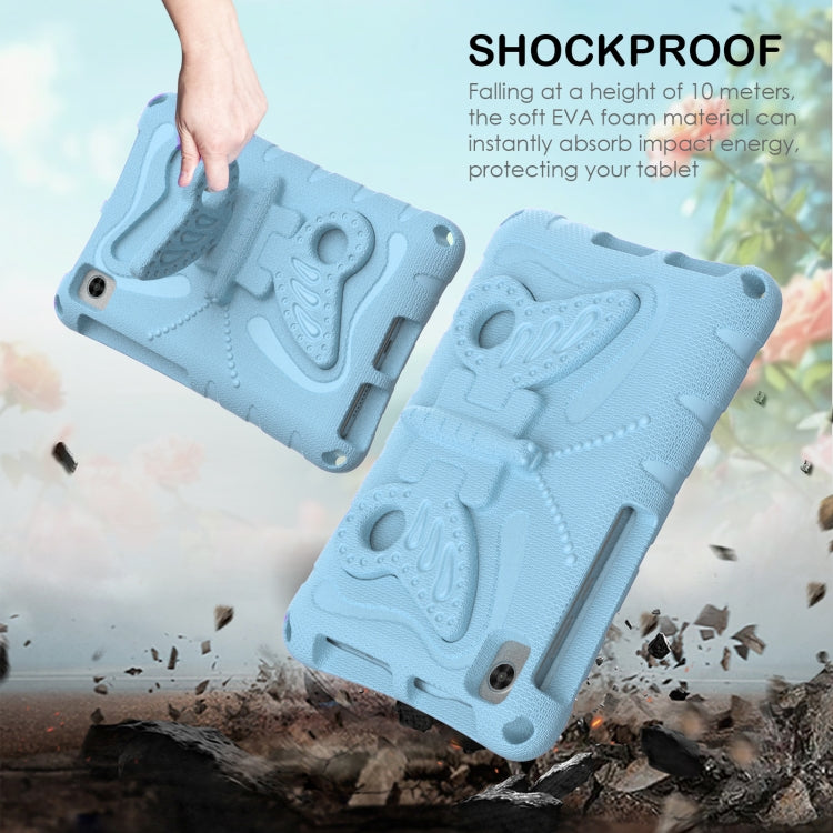 For Lenovo Tan M8 Gen4 8.0 2023 Butterfly Bracket EVA Shockproof Tablet Case(Light Blue) - Lenovo by PMC TechLife | Online Shopping South Africa | PMC TechLife | Buy Now Pay Later Mobicred