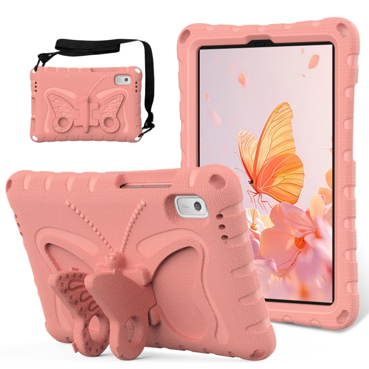 For Lenovo Tab M9 TB-310XU 2023 Butterfly Bracket EVA Shockproof Tablet Case(Pink Orange) - Lenovo by PMC TechLife | Online Shopping South Africa | PMC TechLife | Buy Now Pay Later Mobicred