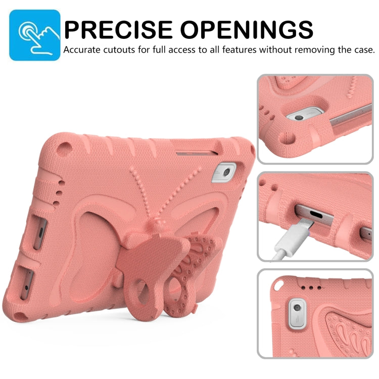 For Lenovo Tab M9 TB-310XU 2023 Butterfly Bracket EVA Shockproof Tablet Case(Pink Orange) - Lenovo by PMC TechLife | Online Shopping South Africa | PMC TechLife | Buy Now Pay Later Mobicred