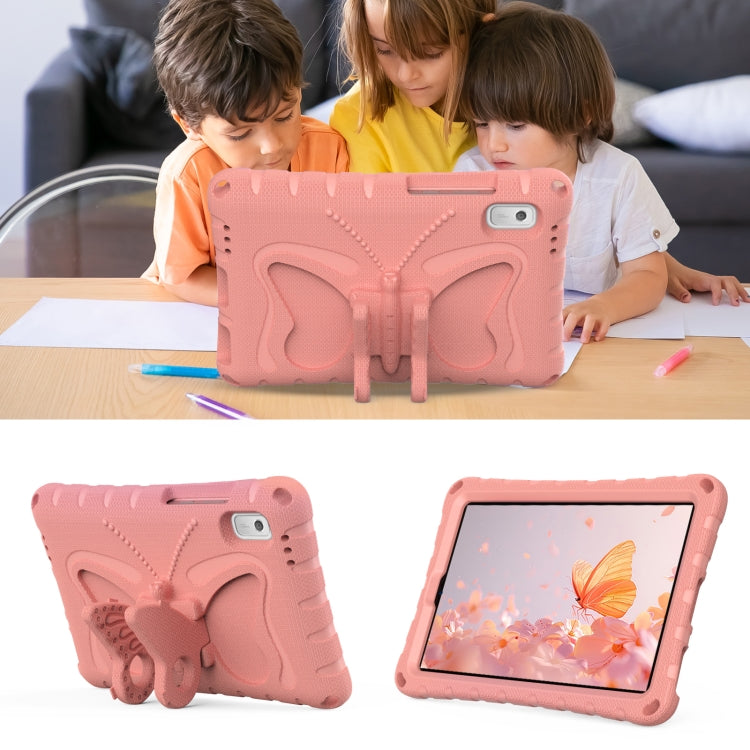 For Lenovo Tab M9 TB-310XU 2023 Butterfly Bracket EVA Shockproof Tablet Case(Pink Orange) - Lenovo by PMC TechLife | Online Shopping South Africa | PMC TechLife | Buy Now Pay Later Mobicred