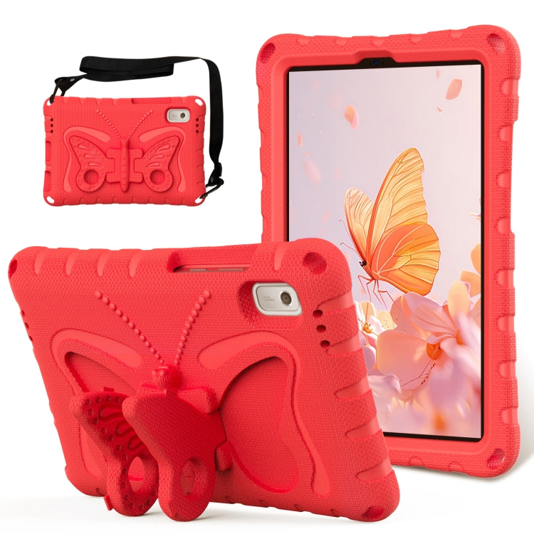 For Lenovo Tab M9 TB-310XU 2023 Butterfly Bracket EVA Shockproof Tablet Case(Red) - Lenovo by PMC TechLife | Online Shopping South Africa | PMC TechLife | Buy Now Pay Later Mobicred