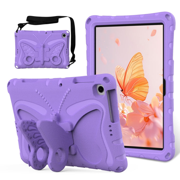 For Lenovo Tab M10 HD TB-328 10.1 Butterfly Bracket EVA Shockproof Tablet Case(Light Purple) - Lenovo by PMC TechLife | Online Shopping South Africa | PMC TechLife | Buy Now Pay Later Mobicred