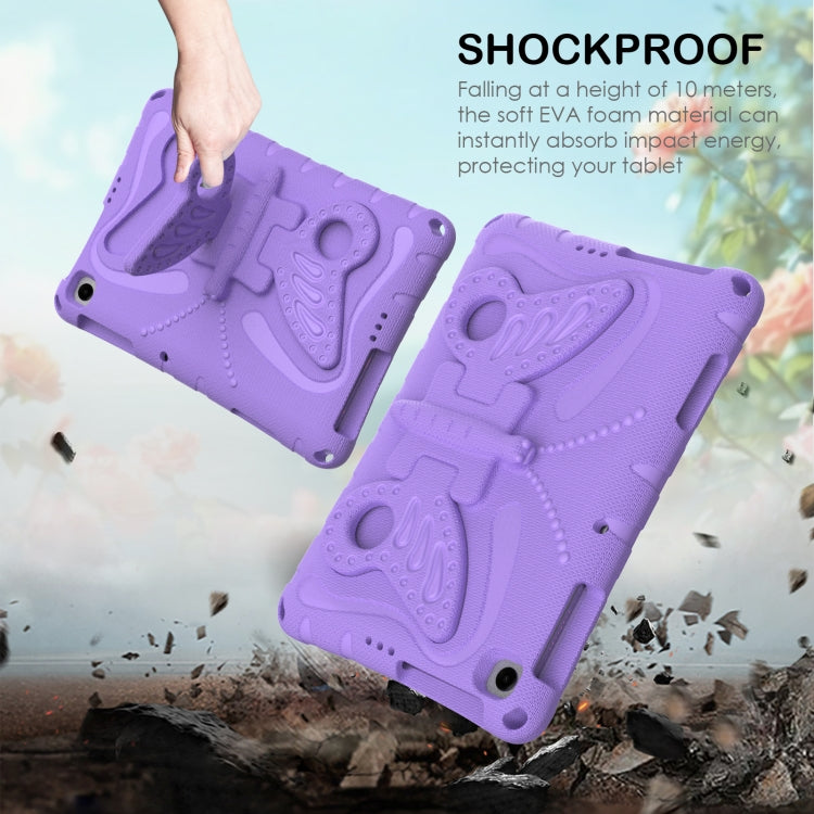 For Lenovo Tab M10 HD TB-328 10.1 Butterfly Bracket EVA Shockproof Tablet Case(Light Purple) - Lenovo by PMC TechLife | Online Shopping South Africa | PMC TechLife | Buy Now Pay Later Mobicred