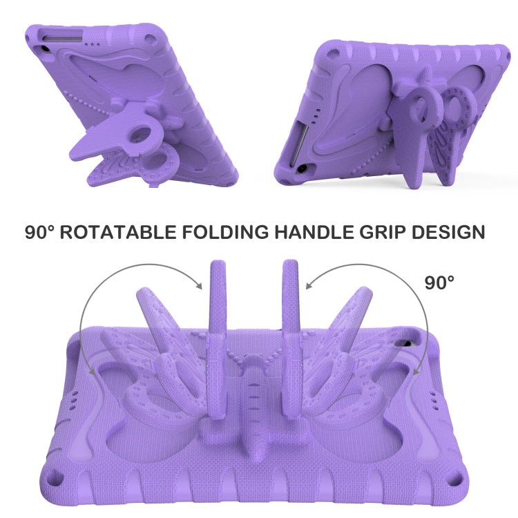 For Lenovo Tab M10 HD TB-328 10.1 Butterfly Bracket EVA Shockproof Tablet Case(Light Purple) - Lenovo by PMC TechLife | Online Shopping South Africa | PMC TechLife | Buy Now Pay Later Mobicred