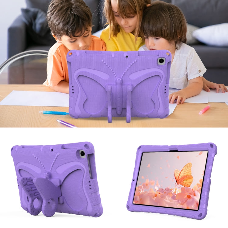 For Lenovo Tab M10 HD TB-328 10.1 Butterfly Bracket EVA Shockproof Tablet Case(Light Purple) - Lenovo by PMC TechLife | Online Shopping South Africa | PMC TechLife | Buy Now Pay Later Mobicred