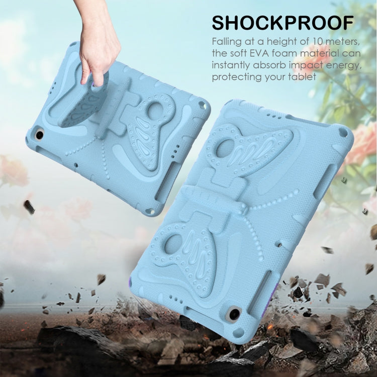 For Lenovo Tab M10 HD TB-328 10.1 Butterfly Bracket EVA Shockproof Tablet Case(Light Blue) - Lenovo by PMC TechLife | Online Shopping South Africa | PMC TechLife | Buy Now Pay Later Mobicred