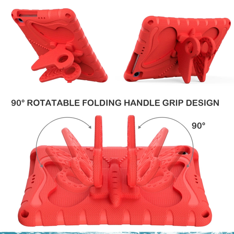 For Lenovo Tab M10 HD TB-328 10.1 Butterfly Bracket EVA Shockproof Tablet Case(Red) - free shipping - PMC TechLife - Order now!