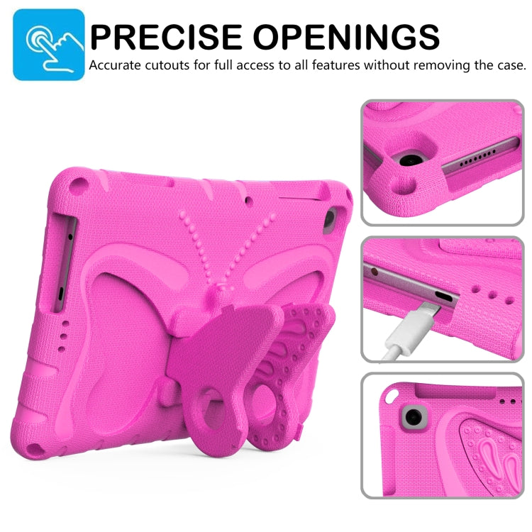 For Lenovo Tab M10 HD TB-328 10.1 Butterfly Bracket EVA Shockproof Tablet Case(RoseRed) - Lenovo by PMC TechLife | Online Shopping South Africa | PMC TechLife | Buy Now Pay Later Mobicred