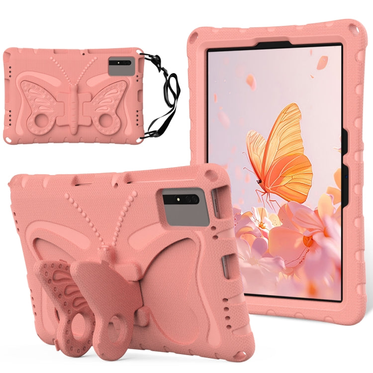 For Huawei MatePad SE 11 2024 Butterfly Bracket EVA Shockproof Tablet Case(Pink Orange) - Huawei by PMC Jewellery | Online Shopping South Africa | PMC Jewellery | Buy Now Pay Later Mobicred