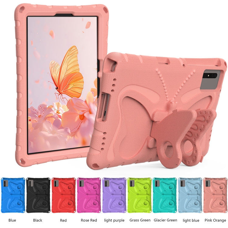 For Huawei MatePad SE 11 2024 Butterfly Bracket EVA Shockproof Tablet Case(Pink Orange) - Huawei by PMC Jewellery | Online Shopping South Africa | PMC Jewellery | Buy Now Pay Later Mobicred