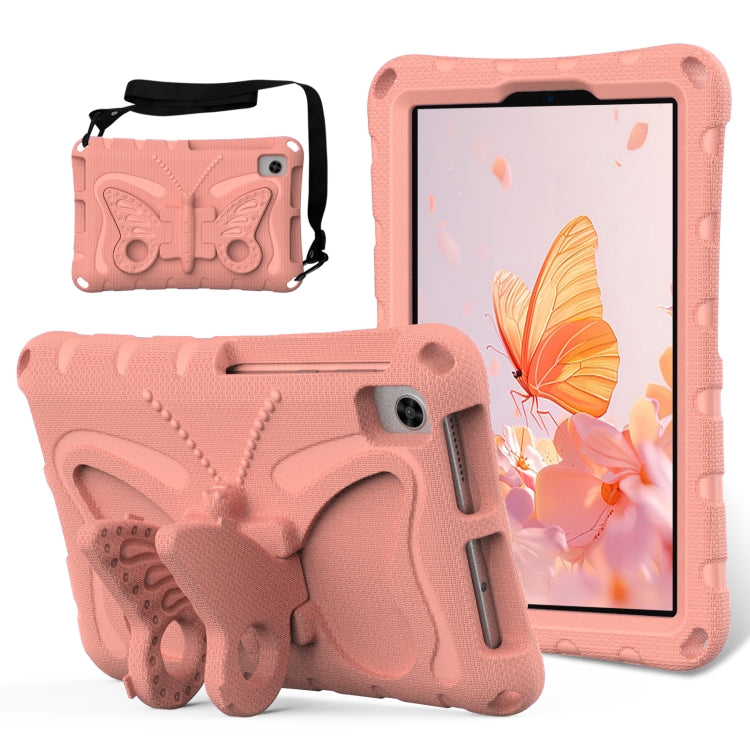For TCL Tab 8 LE / WiFi 2023 Butterfly Bracket EVA Shockproof Tablet Case(Pink Orange) - Others by PMC TechLife | Online Shopping South Africa | PMC TechLife | Buy Now Pay Later Mobicred