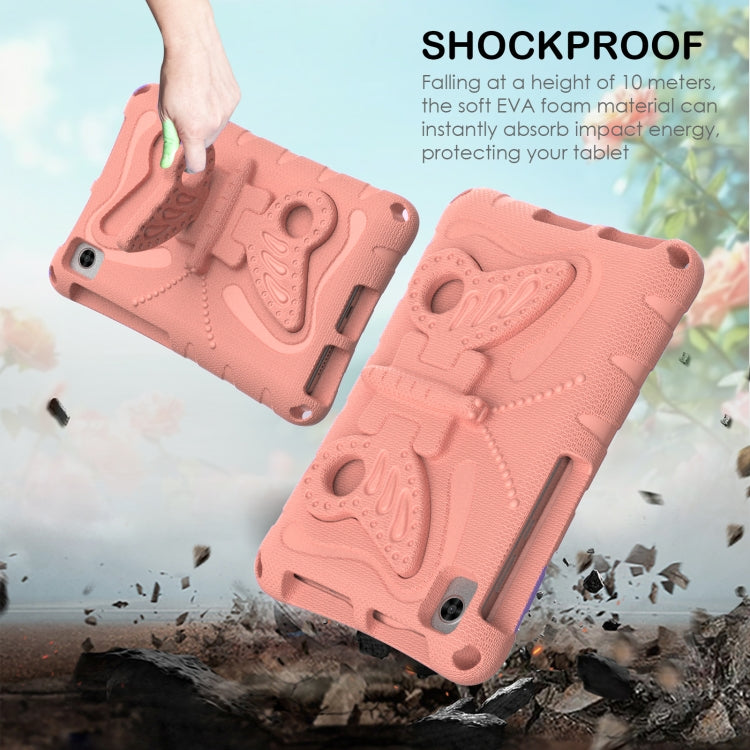For TCL Tab 8 LE / WiFi 2023 Butterfly Bracket EVA Shockproof Tablet Case(Pink Orange) - Others by PMC TechLife | Online Shopping South Africa | PMC TechLife | Buy Now Pay Later Mobicred