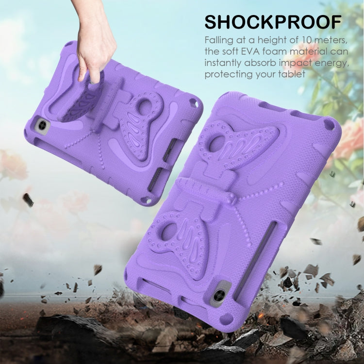 For TCL Tab 8 LE / WiFi 2023 Butterfly Bracket EVA Shockproof Tablet Case(Light Purple) - Others by PMC TechLife | Online Shopping South Africa | PMC TechLife | Buy Now Pay Later Mobicred