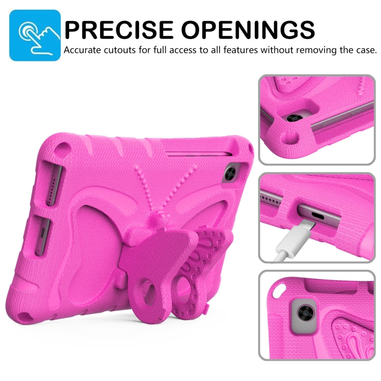 For TCL Tab 8 LE / WiFi 2023 Butterfly Bracket EVA Shockproof Tablet Case(Rose Red) - Others by PMC TechLife | Online Shopping South Africa | PMC TechLife | Buy Now Pay Later Mobicred