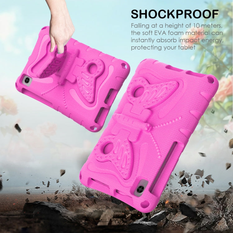 For TCL Tab 8 LE / WiFi 2023 Butterfly Bracket EVA Shockproof Tablet Case(Rose Red) - Others by PMC TechLife | Online Shopping South Africa | PMC TechLife | Buy Now Pay Later Mobicred