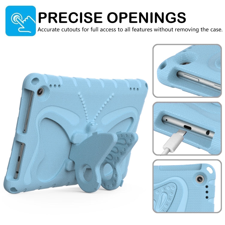 For Amazon Kindle Fire Max 11 2023 Butterfly Bracket EVA Shockproof Tablet Case(Light Blue) - Amazon by PMC TechLife | Online Shopping South Africa | PMC TechLife | Buy Now Pay Later Mobicred