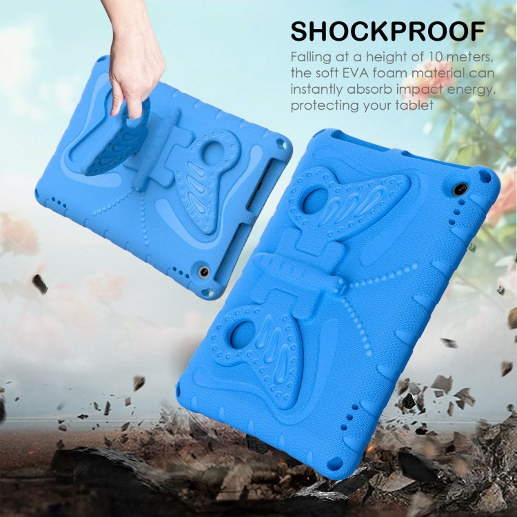 For Amazon Kindle Fire Max 11 2023 Butterfly Bracket EVA Shockproof Tablet Case(Blue) - Amazon by PMC TechLife | Online Shopping South Africa | PMC TechLife | Buy Now Pay Later Mobicred