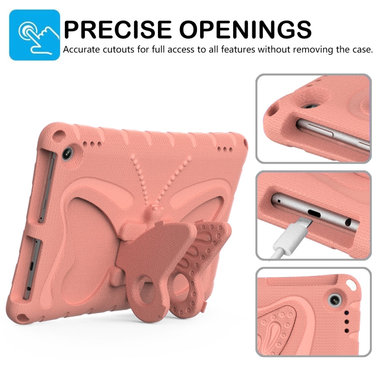 For Amazon Kindle Fire HD10 2021/2023 Butterfly Bracket EVA Shockproof Tablet Case(Pink Orange) - Amazon by PMC TechLife | Online Shopping South Africa | PMC TechLife | Buy Now Pay Later Mobicred