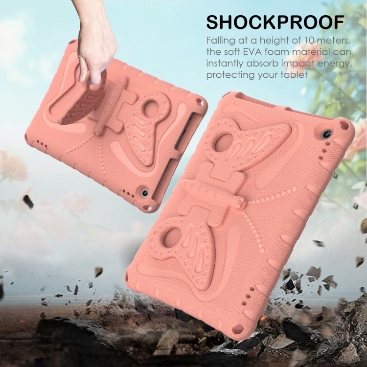 For Amazon Kindle Fire HD10 2021/2023 Butterfly Bracket EVA Shockproof Tablet Case(Pink Orange) - Amazon by PMC TechLife | Online Shopping South Africa | PMC TechLife | Buy Now Pay Later Mobicred