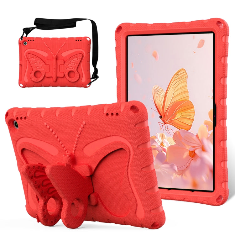 For Amazon Kindle Fire HD10 2021/2023 Butterfly Bracket EVA Shockproof Tablet Case(Red) - Amazon by PMC TechLife | Online Shopping South Africa | PMC TechLife | Buy Now Pay Later Mobicred