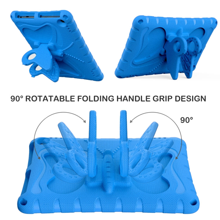 For Amazon Kindle Fire HD10 2021/2023 Butterfly Bracket EVA Shockproof Tablet Case(Blue) - Amazon by PMC TechLife | Online Shopping South Africa | PMC TechLife | Buy Now Pay Later Mobicred