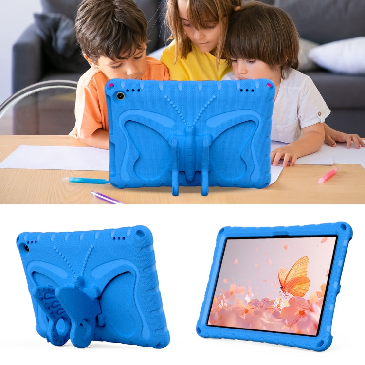 For Amazon Kindle Fire HD10 2021/2023 Butterfly Bracket EVA Shockproof Tablet Case(Blue) - Amazon by PMC TechLife | Online Shopping South Africa | PMC TechLife | Buy Now Pay Later Mobicred