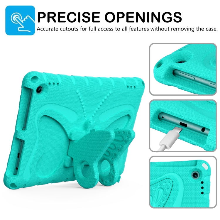 For Amazon Kindle Fire HD10 2021/2023 Butterfly Bracket EVA Shockproof Tablet Case(Mint Green) - free shipping - PMC TechLife - Order now!